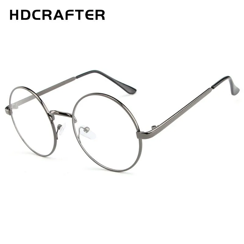 Hdcrafter Women's Full Rim Round Alloy Frame Eyeglasses Lx3048