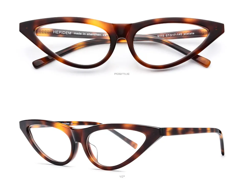 Hepidem Women's Eyeglasses Acetate Cat Eye 9115