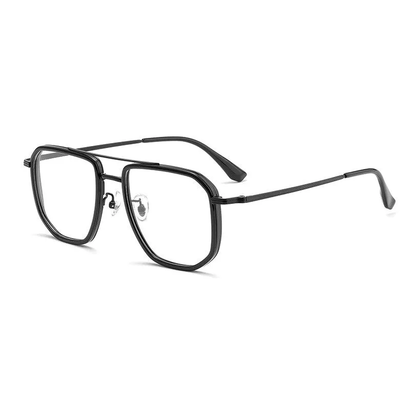 Hotochki Men's Full Rim Titanium Alloy IP Plated Frame Eyeglasses 2216yj