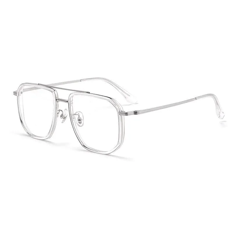 Hotochki Men's Full Rim Titanium Alloy IP Plated Frame Eyeglasses 2216yj