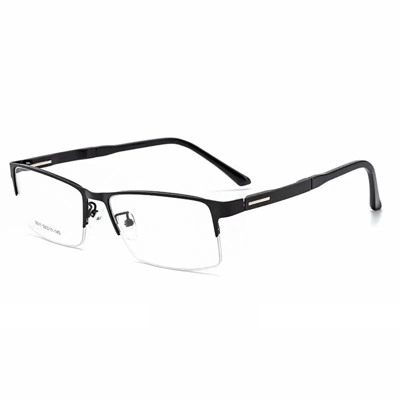 Hotochki Mens Semi Rim Browline Square Alloy Eyeglasses 9511