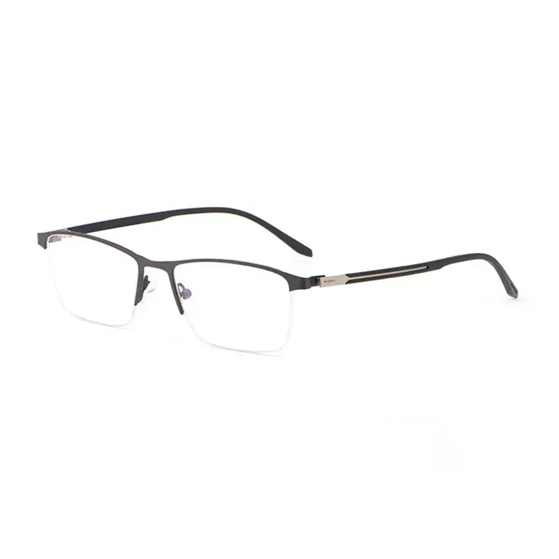 Hotochki Mens Semi Rim Square Alloy Eyeglasses 9833