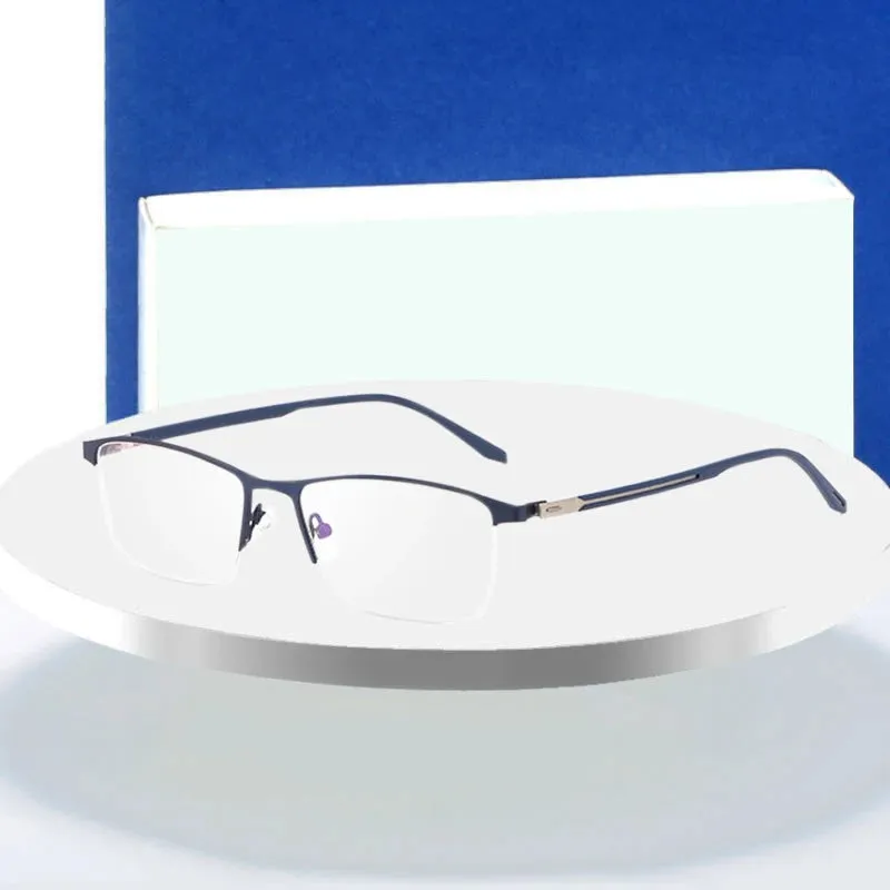 Hotochki Mens Semi Rim Square Alloy Eyeglasses 9833