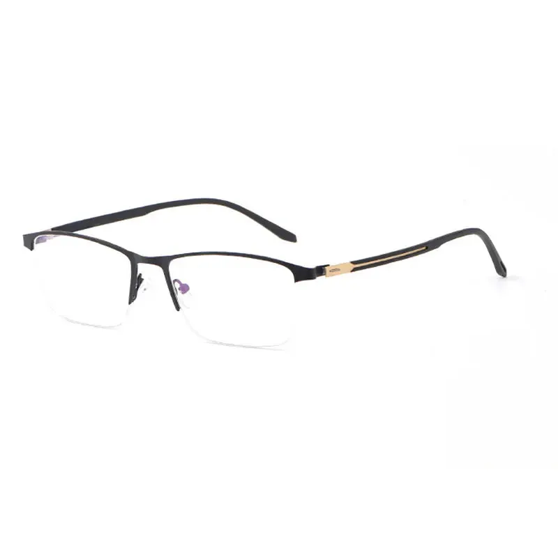 Hotochki Mens Semi Rim Square Alloy Eyeglasses 9833