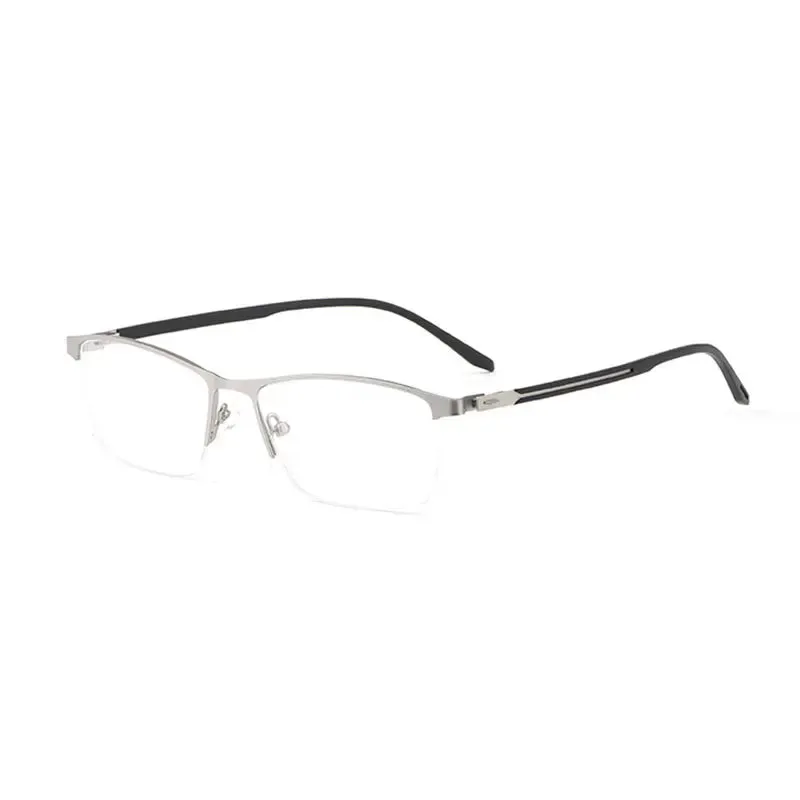 Hotochki Mens Semi Rim Square Alloy Eyeglasses 9833