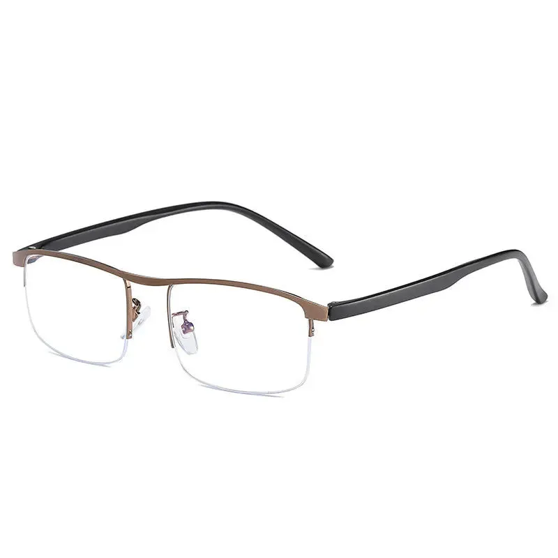 Hotochki Mens Semi Rim Square Alloy Eyeglasses Zy8801