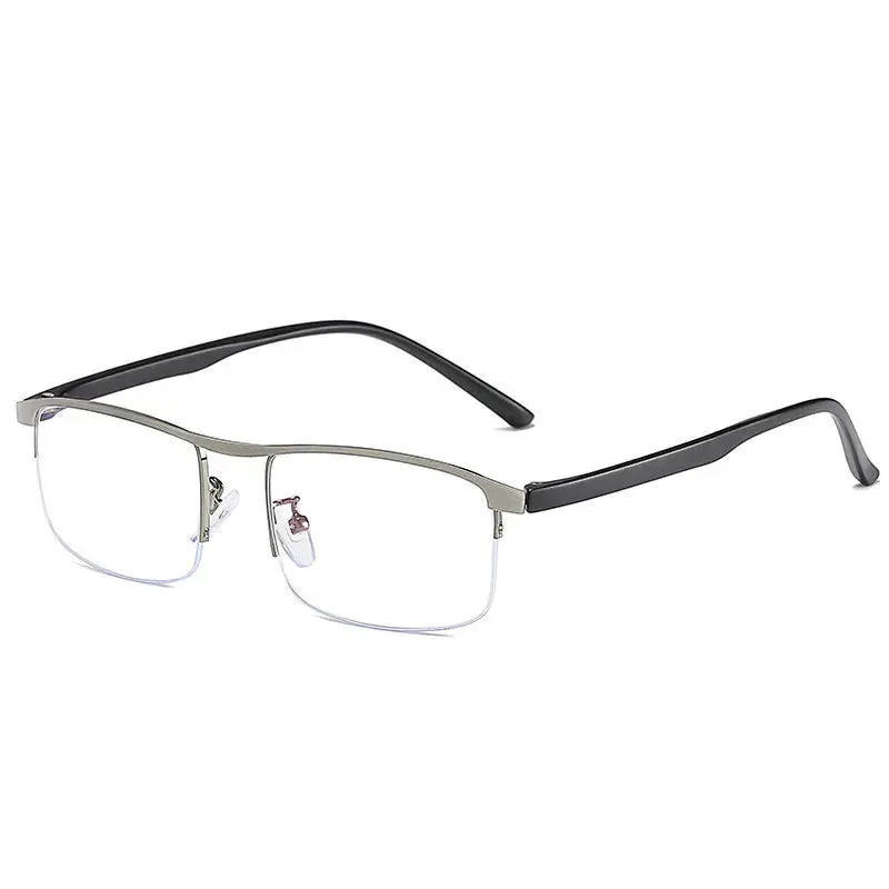 Hotochki Mens Semi Rim Square Alloy Eyeglasses Zy8801