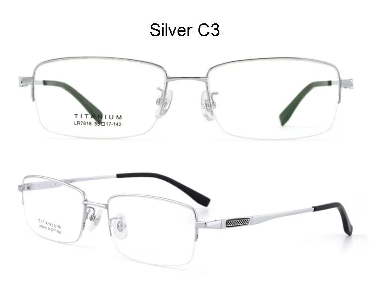 Hotochki Men's Titanium Memory Alloy Eyeglasses Lr7818