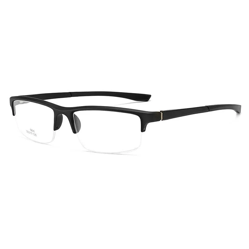 Hotochki Unisex Semi Rim PC Plastic Resin Frame Eyeglasses 5805