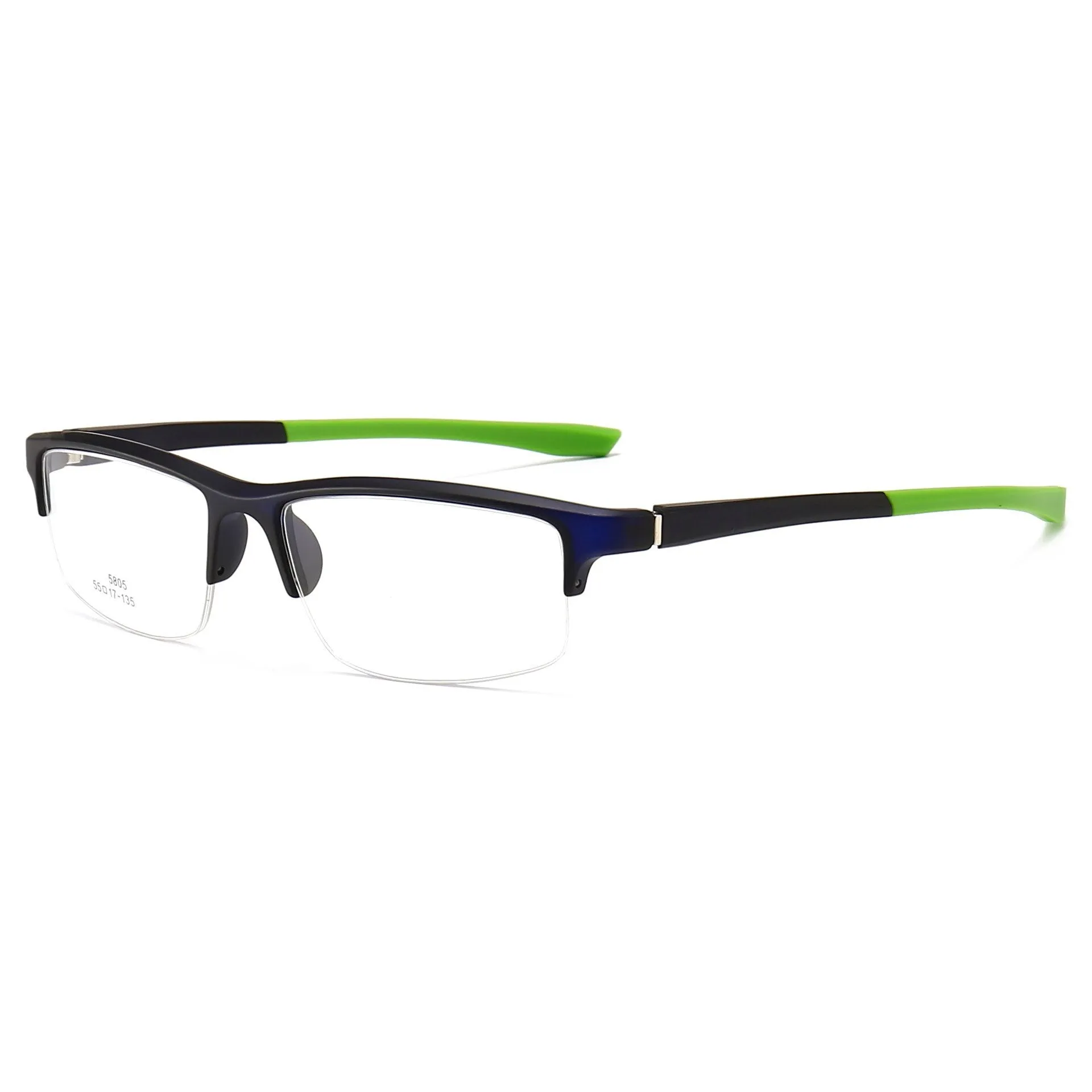 Hotochki Unisex Semi Rim PC Plastic Resin Frame Eyeglasses 5805