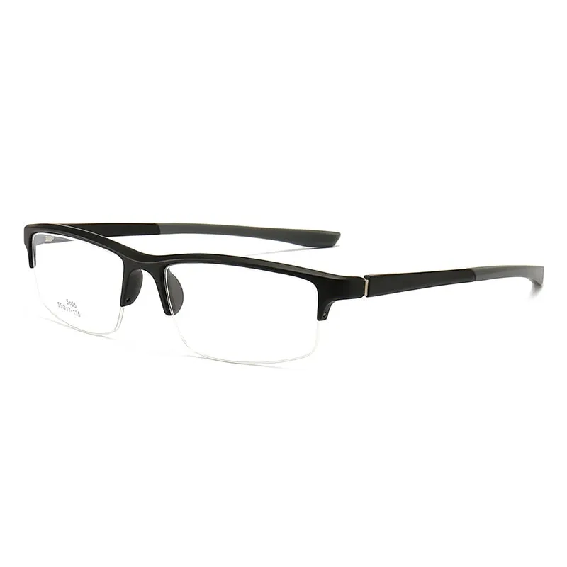 Hotochki Unisex Semi Rim PC Plastic Resin Frame Eyeglasses 5805