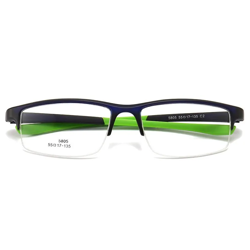 Hotochki Unisex Semi Rim PC Plastic Resin Frame Eyeglasses 5805