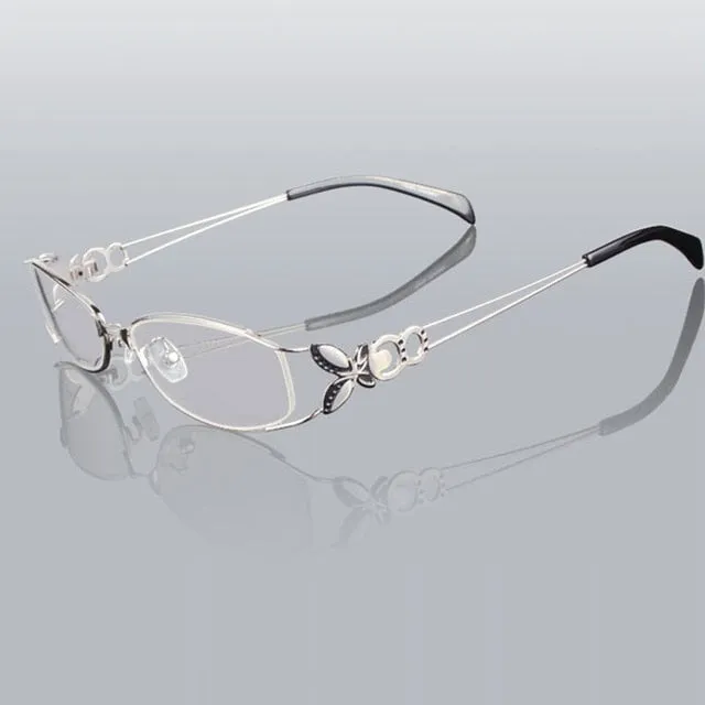 Hotochki Women's Full Rim Eyeglasses Butterfly Alloy 6150