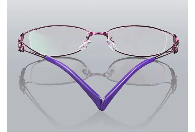 Hotochki Women's Full Rim Eyeglasses Butterfly Alloy 6150