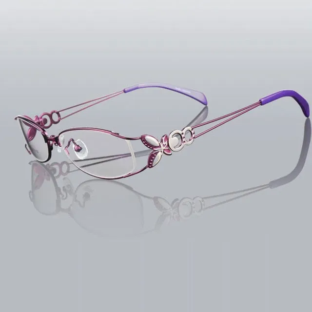 Hotochki Women's Full Rim Eyeglasses Butterfly Alloy 6150