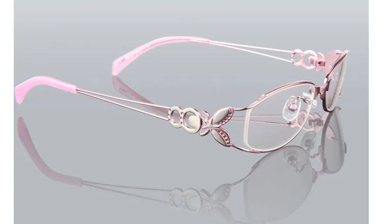 Hotochki Women's Full Rim Eyeglasses Butterfly Alloy 6150