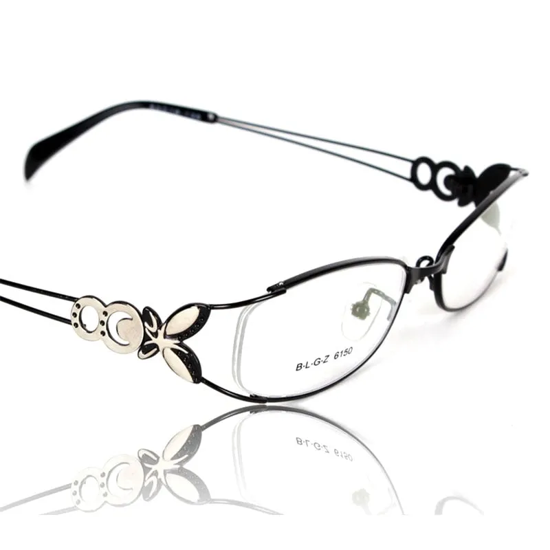 Hotochki Women's Full Rim Eyeglasses Butterfly Alloy 6150