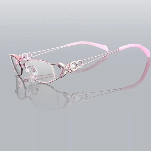 Hotochki Women's Full Rim Eyeglasses Butterfly Alloy 6150