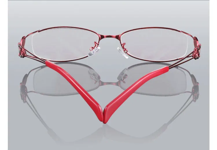 Hotochki Women's Full Rim Eyeglasses Butterfly Alloy 6150