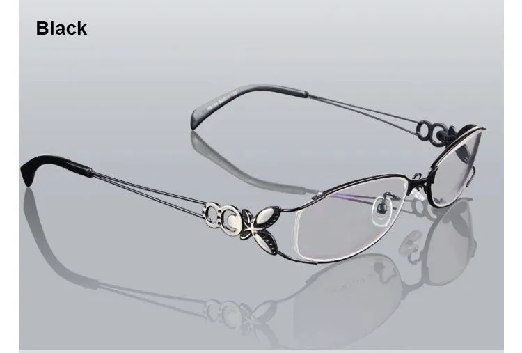 Hotochki Women's Full Rim Eyeglasses Butterfly Alloy 6150