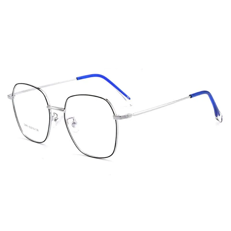 Hotony Unisex Full Rim Polygon Alloy Frame Spring Hinge Eyeglasses D875