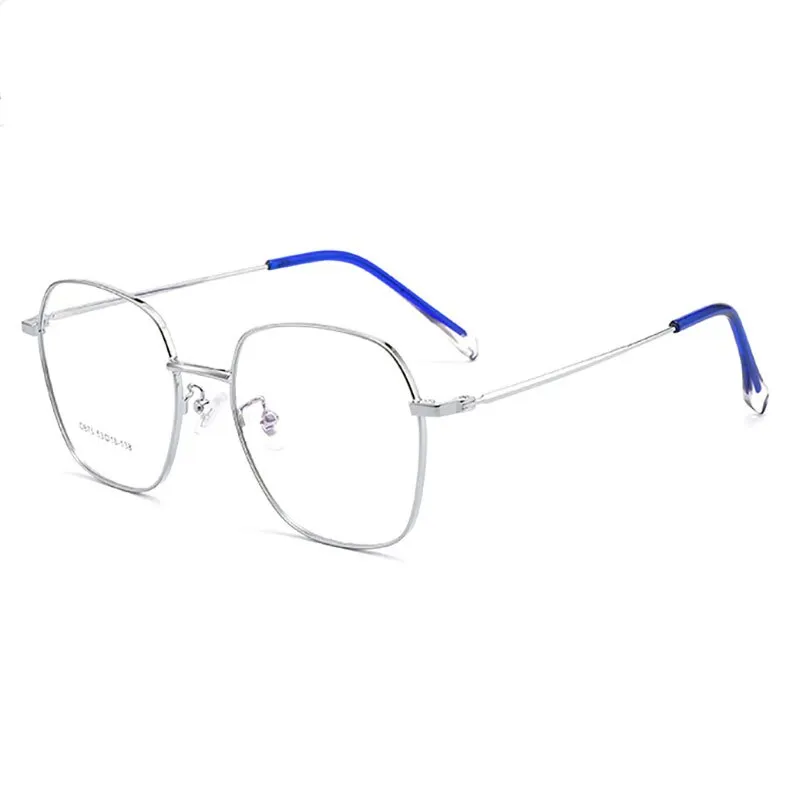 Hotony Unisex Full Rim Polygon Alloy Frame Spring Hinge Eyeglasses D875