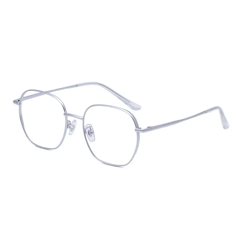 Hotony Unisex Full Rim Polygonal Round Titanium Frame Eyeglasses 1119