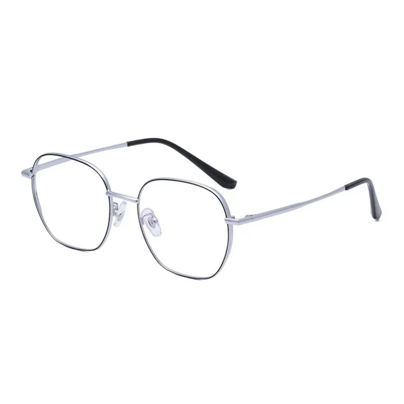 Hotony Unisex Full Rim Polygonal Round Titanium Frame Eyeglasses 1119