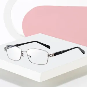 Hotony Unisex Full Rim Rectangular Alloy Frame Presbyopic Reading Glasses 9005