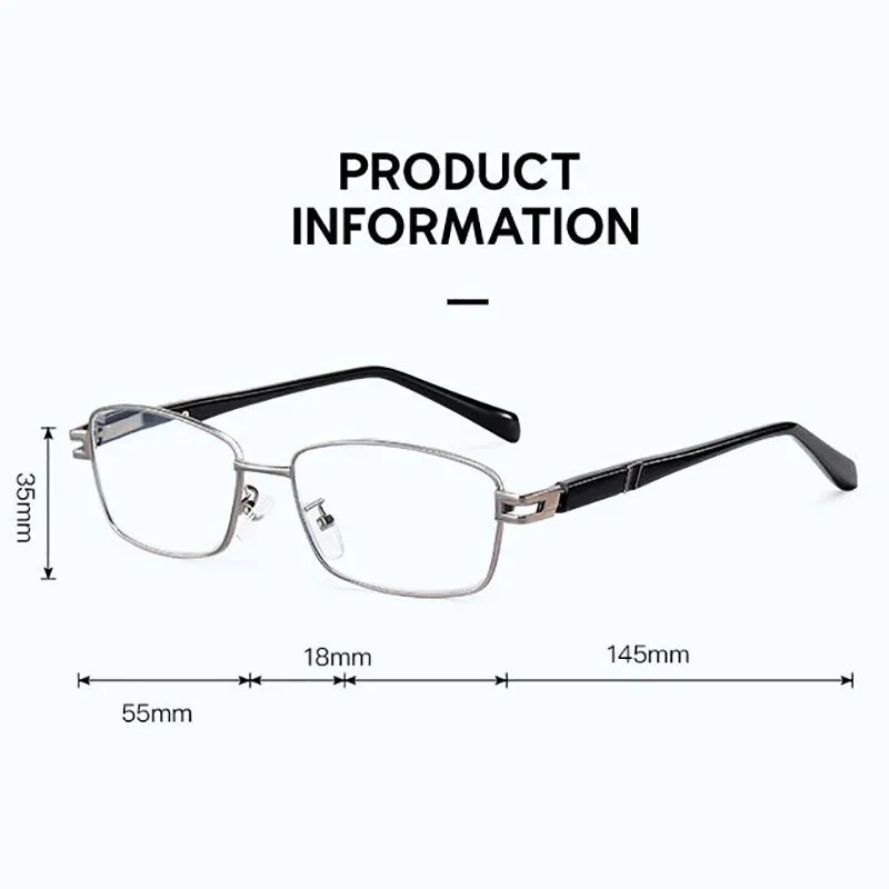 Hotony Unisex Full Rim Rectangular Alloy Frame Presbyopic Reading Glasses 9005