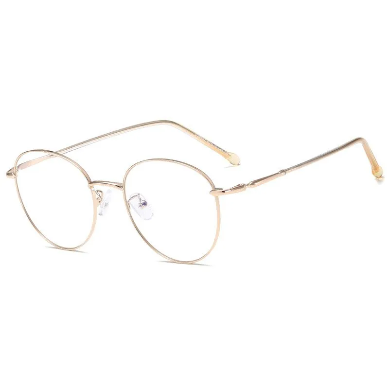 Hotony Unisex Full Rim Round Alloy Eyeglasses 29167