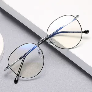 Hotony Unisex Full Rim Round Alloy Eyeglasses 29167