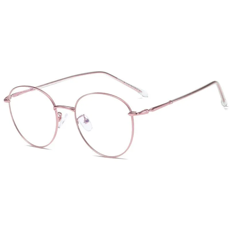 Hotony Unisex Full Rim Round Alloy Eyeglasses 29167