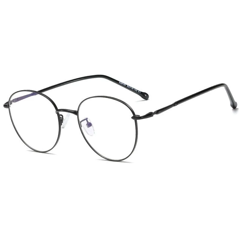 Hotony Unisex Full Rim Round Alloy Eyeglasses 29167