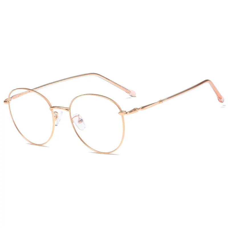 Hotony Unisex Full Rim Round Alloy Eyeglasses 29167