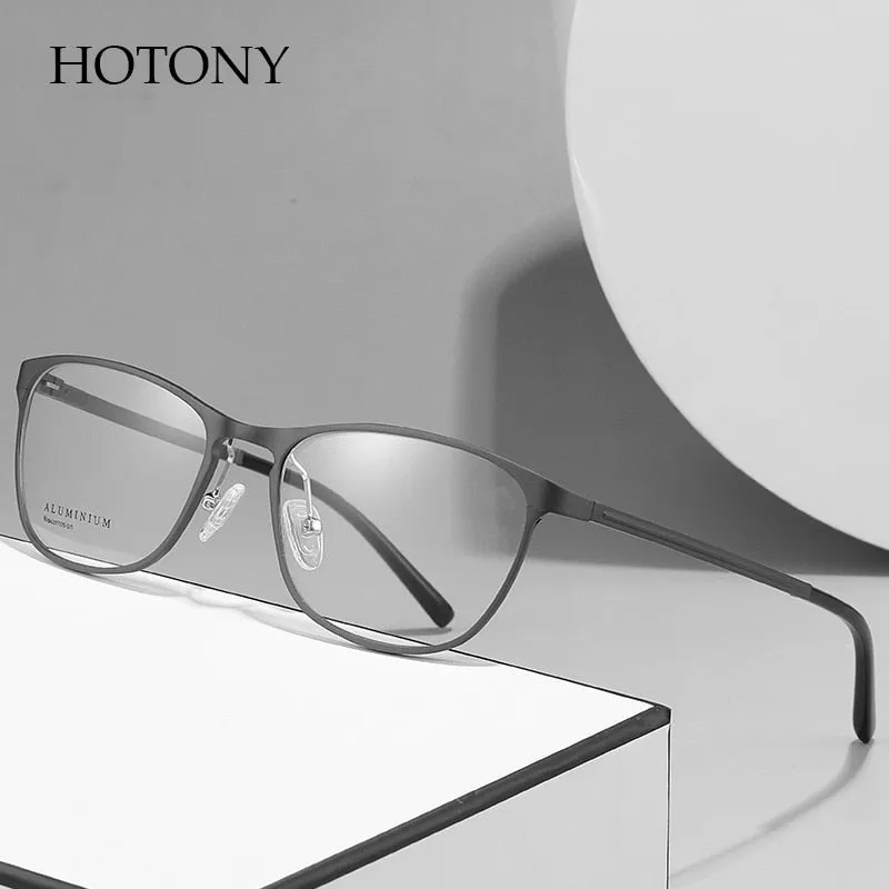 Hotony Unisex Full Rim Square Alloy Spring Hinge Frame Eyeglasses 6290