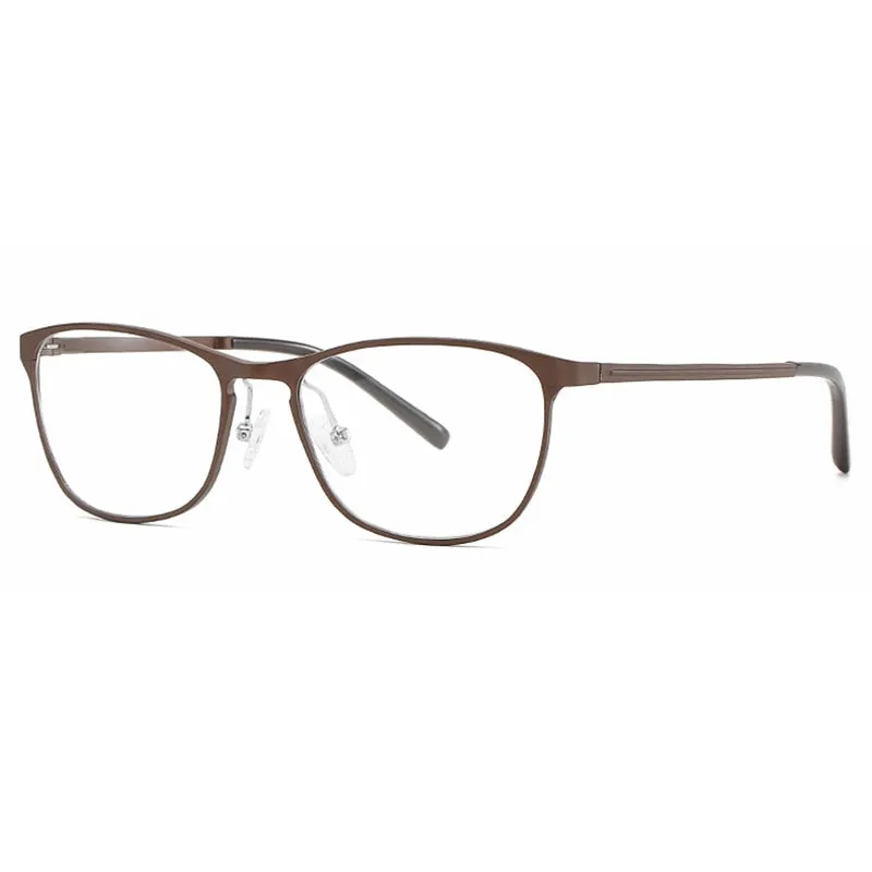 Hotony Unisex Full Rim Square Alloy Spring Hinge Frame Eyeglasses 6290