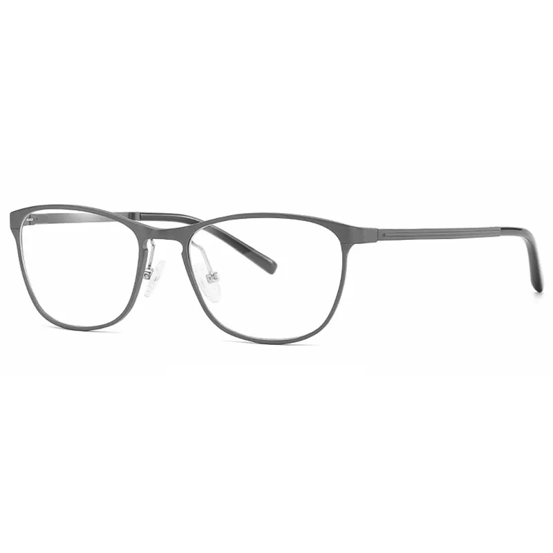 Hotony Unisex Full Rim Square Alloy Spring Hinge Frame Eyeglasses 6290