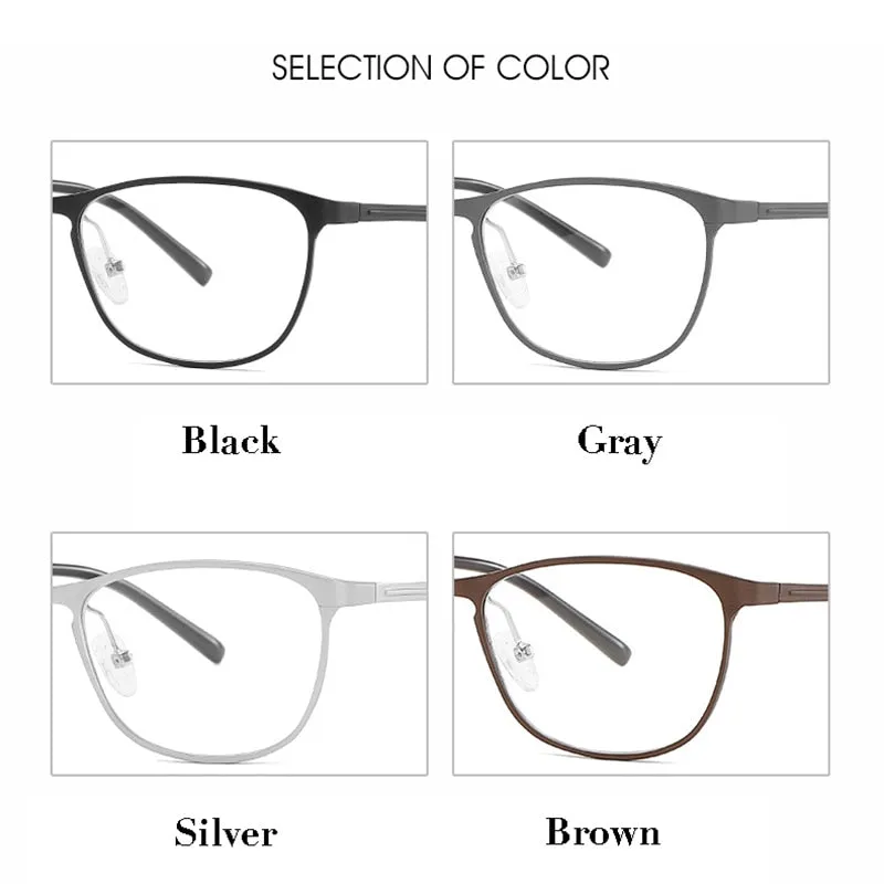 Hotony Unisex Full Rim Square Alloy Spring Hinge Frame Eyeglasses 6290