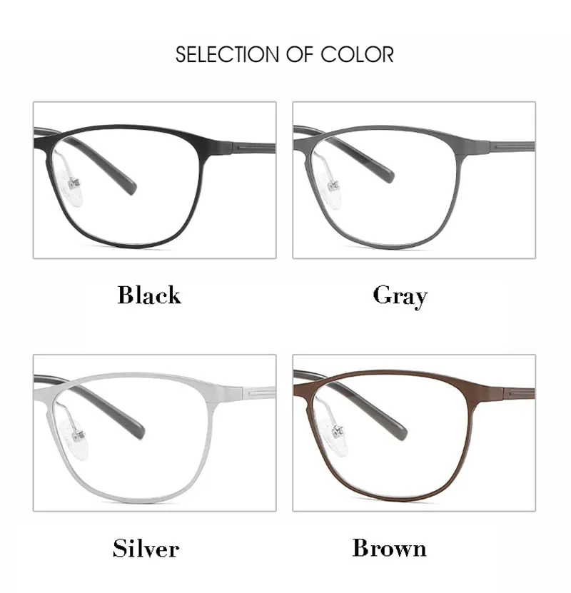 Hotony Unisex Full Rim Square Alloy Spring Hinge Frame Eyeglasses 6290