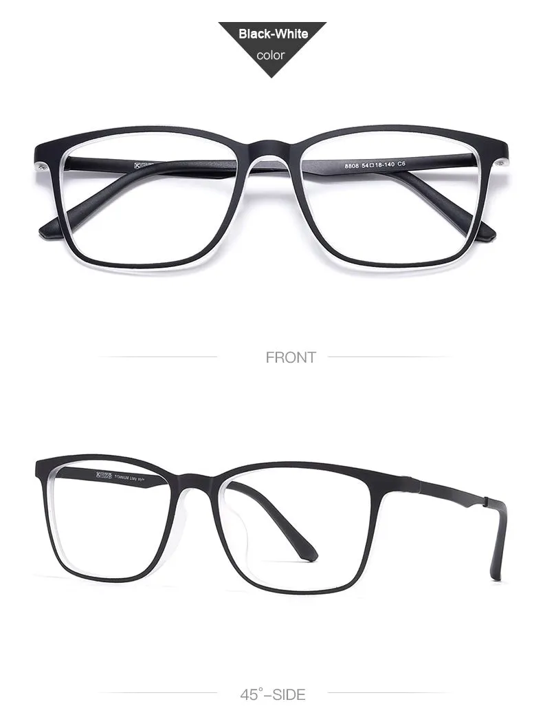 Hotony Unisex Full Rim Square Ultem Frame Eyeglasses 8808