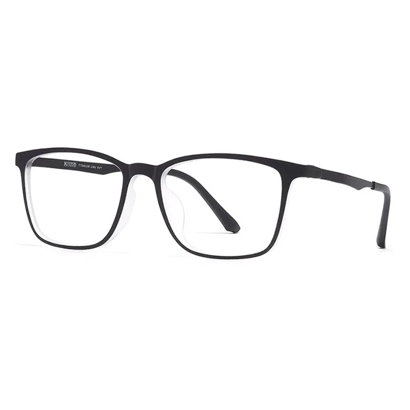 Hotony Unisex Full Rim Square Ultem Frame Eyeglasses 8808