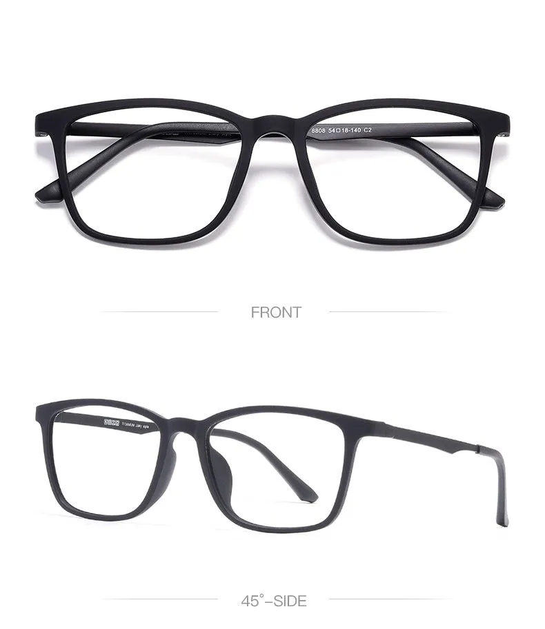 Hotony Unisex Full Rim Square Ultem Frame Eyeglasses 8808