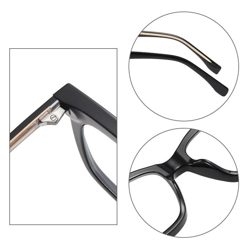 Hotony Women Full Rim Square Cat Eye Tr 90 Eyeglasses Trbc906