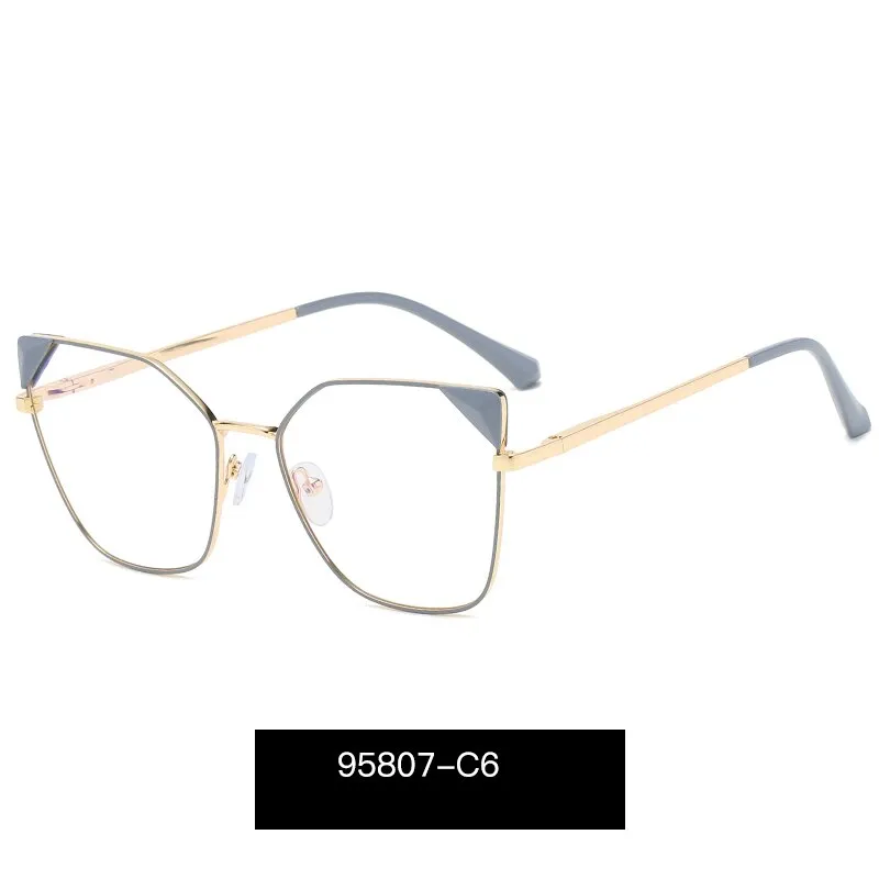 Hotony Women's Full Rim Cat Eye Alloy Frame Eyeglasses 95807