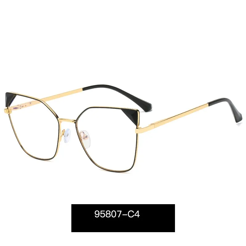 Hotony Women's Full Rim Cat Eye Alloy Frame Eyeglasses 95807