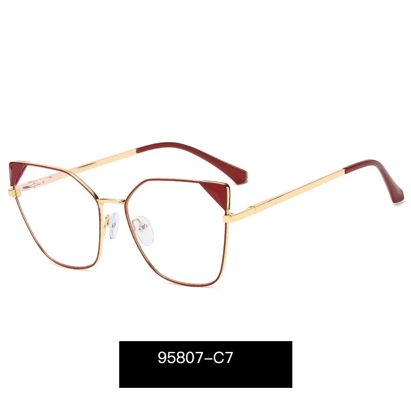 Hotony Women's Full Rim Cat Eye Alloy Frame Eyeglasses 95807