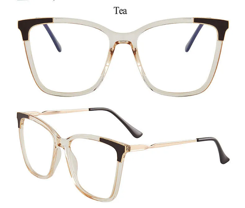 Hotony Women's Full Rim Cat Eye TR 90 Resin Frame Eyeglasses 7050