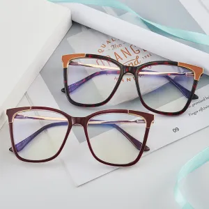 Hotony Women's Full Rim Cat Eye TR 90 Resin Frame Eyeglasses 7050