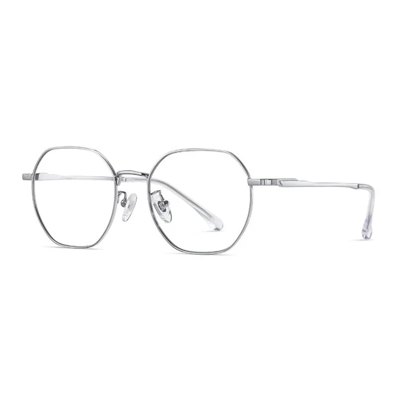 Hotony Women's Full Rim Polygonal Titanium Eyeglasses St6210